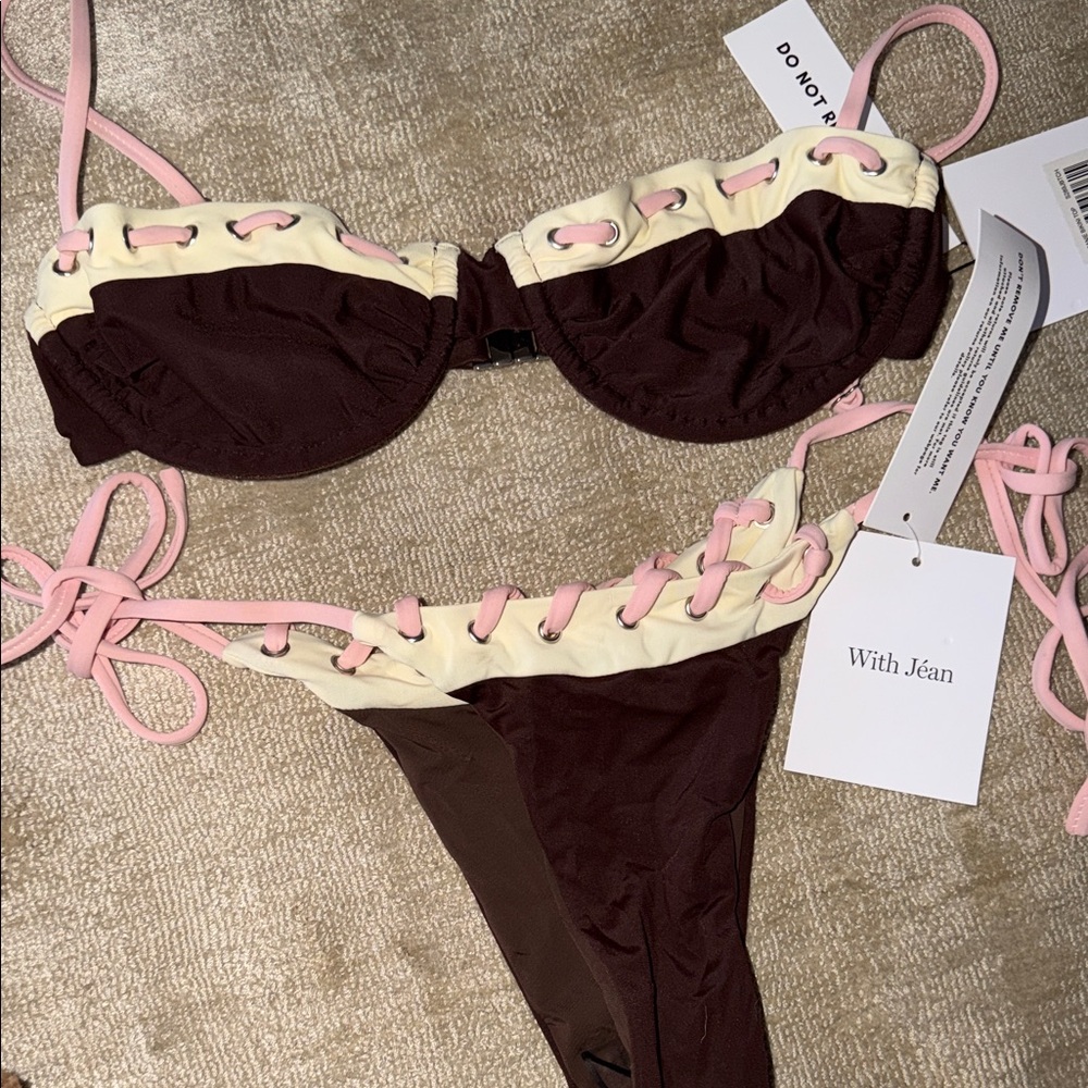 With Jean Bikini Set